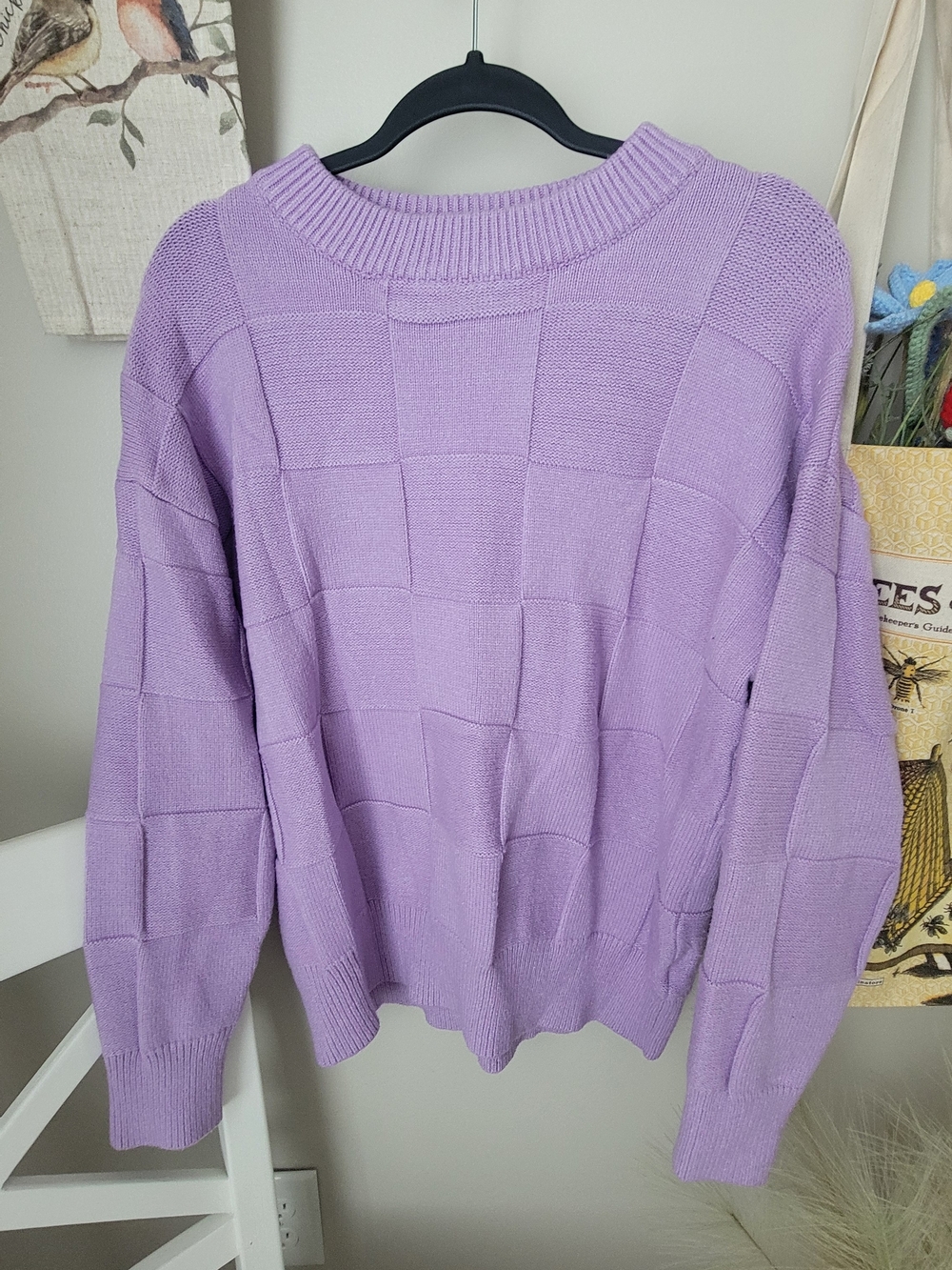 Lilac Women's Knit Sweater - Casual Crewneck Size S